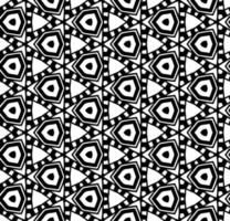 Black and white seamless abstract pattern. Background and backdrop. Grayscale ornamental design. Mosaic ornaments. Vector graphic illustration.