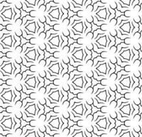 Black and white seamless abstract pattern. Background and backdrop. Grayscale ornamental design. Mosaic ornaments. Vector graphic illustration.