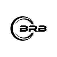 BRB letter logo design in illustration. Vector logo, calligraphy designs for logo, Poster, Invitation, etc.