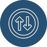 Two Way Traffic Vector Icon