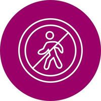 No Entry For Pedestrians Vector Icon