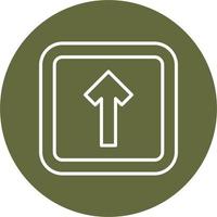 One Way Traffic Vector Icon