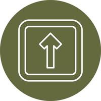 One Way Traffic Vector Icon