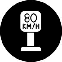 80 Speed Limit Vector Icon