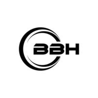 BBH letter logo design in illustration. Vector logo, calligraphy designs for logo, Poster, Invitation, etc.