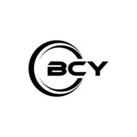BCY letter logo design in illustration. Vector logo, calligraphy designs for logo, Poster, Invitation, etc.