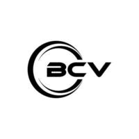 BCV letter logo design in illustration. Vector logo, calligraphy designs for logo, Poster, Invitation, etc.