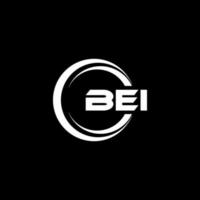 BEI letter logo design in illustration. Vector logo, calligraphy designs for logo, Poster, Invitation, etc.