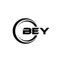 BEY letter logo design in illustration. Vector logo, calligraphy designs for logo, Poster, Invitation, etc.