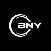 bny letra logo diseño en ilustración. vector logo, caligrafía diseños para logo, póster, invitación, etc.