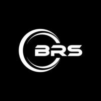 BRS letter logo design in illustration. Vector logo, calligraphy designs for logo, Poster, Invitation, etc.