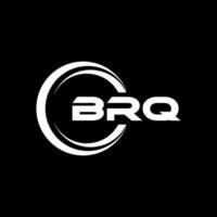 BRQ letter logo design in illustration. Vector logo, calligraphy designs for logo, Poster, Invitation, etc.