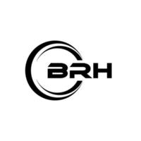 diseño del logotipo de la letra brh en la ilustración. logotipo vectorial, diseños de caligrafía para logotipo, afiche, invitación, etc. vector