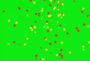 A green screen video with red and yellow stars is a video that features a green background that has been replaced with a digital image of red and yellow stars.