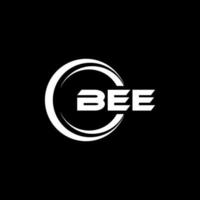 diseño de logotipo de letra de abeja en la ilustración. logotipo vectorial, diseños de caligrafía para logotipo, afiche, invitación, etc. vector