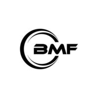 BMF letter logo design in illustration. Vector logo, calligraphy designs for logo, Poster, Invitation, etc.