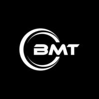 BMT letter logo design in illustration. Vector logo, calligraphy designs for logo, Poster, Invitation, etc.