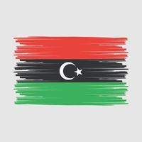 pincel de bandera de libia vector