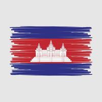 cepillo de bandera de camboya vector