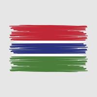 Gambia Flag Brush vector