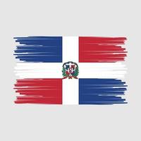 pincel de bandera de república dominicana vector