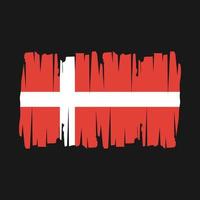Ilustración de vector de bandera de Dinamarca