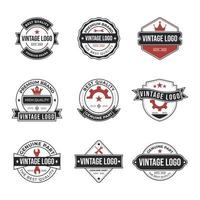 Set of Retro Logos vector