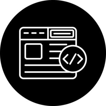 icono de vector de codificación web