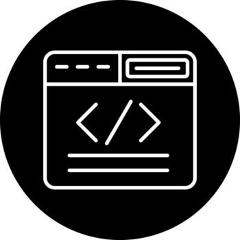 icono de vector de codificación web