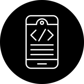 móvil codificación vector icono