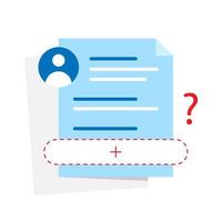 incomplete personal data information, complete profile concept illustration flat design vector eps10. modern graphic element for landing page, empty state ui, infographic, icon, etc