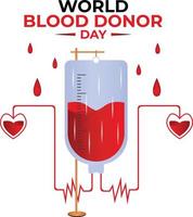 mundo sangre donante día vector