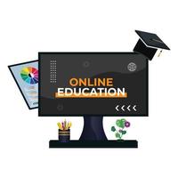 Education and Knowledge Online Concept vector