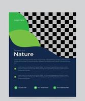 plantilla de diseño de volante de naturaleza vector