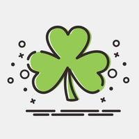 Icon three leaf clover. St. Patrick's Day celebration elements. Icons in MBE style. Good for prints, posters, logo, party decoration, greeting card, etc. vector