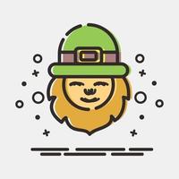 Icon leprechaun. St. Patrick's Day celebration elements. Icons in MBE style. Good for prints, posters, logo, party decoration, greeting card, etc. vector