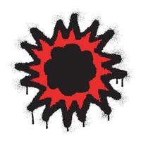 explosion graffiti with word boom sprayed in black spray paint. Vector illustration