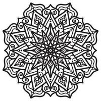 Mandala pattern abstract floral ornament vector