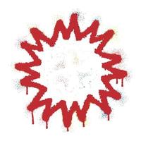 explosión pintada con palabra auge rociado en rojo rociar pintar. vector ilustración