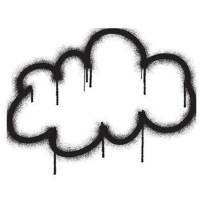 Cloud icon with black spray paint 20898318 Vector Art at