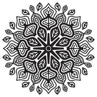 Mandala pattern abstract floral ornament vector