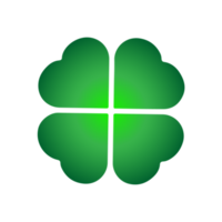 grön vitklöver klöver vektor ikon. st patrick dag symbol, pyssling blad tecken. vitklöver klöver isolerat, platt dekorativ element. png