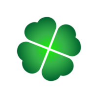 Green Shamrock clover vector icon. St Patrick day symbol, leprechaun leaf sign. Shamrock clover isolated, flat decorative element. png