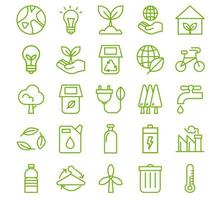 ecology icon line vector illustration