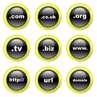 Glossy Black and Gold Domain Buttons vector