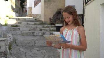 Young girl explores a new town video