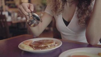 Delicious breakfast pancakes video