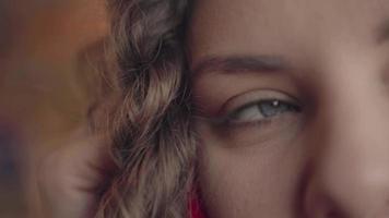 Close up portrait of a woman video