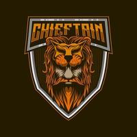 Indian Man Logo. Lion Chief Chieftain Mascot E-Sport Logo Vector Mascot template