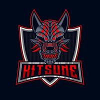 Kitsune E-Sport Logo. Kitsune E-Sport Mascot Logo Vector Design Template